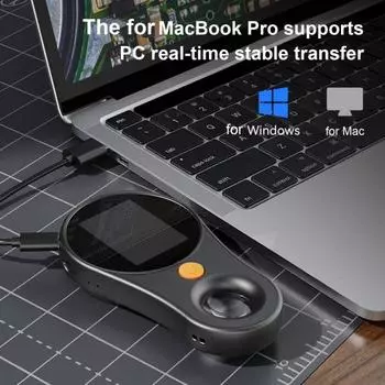 Ручной цифровой микроскоп с экраном IPS, увеличение 500x, портативный ручной макрос чёрный