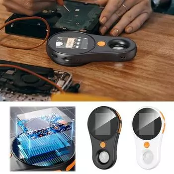 Ручной цифровой микроскоп с экраном IPS, увеличение 500x, портативный ручной макрос чёрный