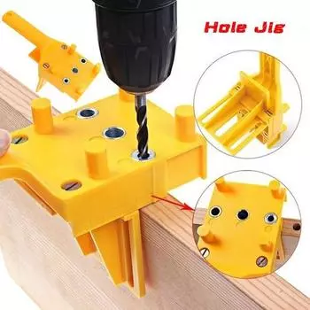 Универсальное регулируемое приспособление для центровки отверстий на 6/8/10мм жёлтый