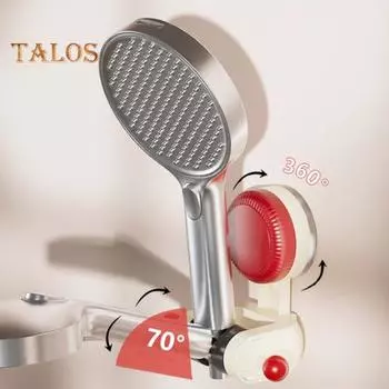 Ручной держатель для душевой лейки с регулируемой присоской, легко устанавливаемый, съемный настенный кронштейн для душевой лейки в ванной комнате красный