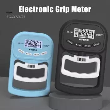 Ручной динамометр, тренажер для силы хвата, 396 фунтов, электронный тестер для ручного тренажера, усилитель хвата, измерительный прибор для хвата с ЖК-дисплеем синий/белый