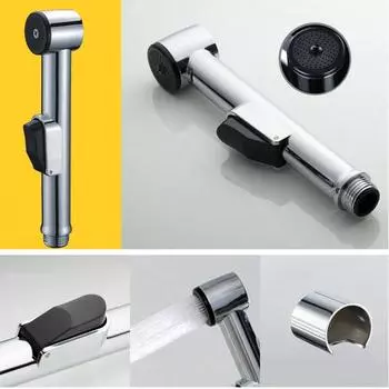 Ручной DIY Ванная комната Душ Туалет Биде Распылитель Очиститель Головка Крючок Держатель Водяной Шланг Чистка Смесителя Одиночный Пистолет-распылитель Чистая Насадка Переключатель Инструмента Only Nozzle