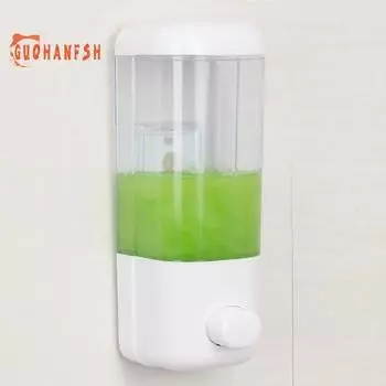 Ручной дозатор мыла для настенного монтажа, емкость 500 мл, прозрачный контейнер для мыльного лосьона, сжимаемый тип, для шампуня для мытья тела, ванная комната в домашнем отеле белый