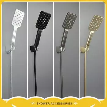Ручной душ матовый золотой аксессуары для ванной комнаты настенный ABS высокого давления экономия воды ручной душ 3 функции