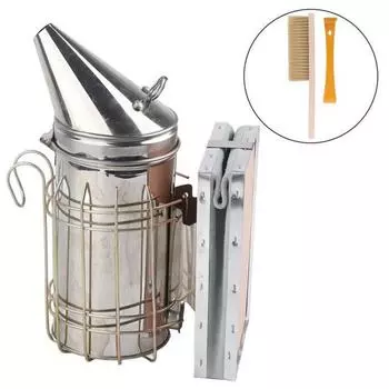 Ручной дымарь из нержавеющей стали для пчеловодства и пчеловодства с защитой от теплового удара