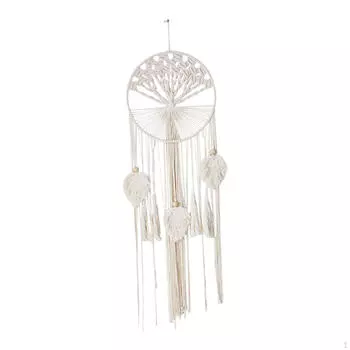 Ручной гобелен макраме настенный фон с кисточками декор в стиле бохо