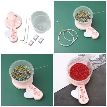 Ручной инструмент для бисероплетения Инструмент для изготовления ювелирных изделий Продевание бусин Ручное устройство Аксессуар для творчества Спиннеры для бисероплетения Инструмент для изготовления бисера