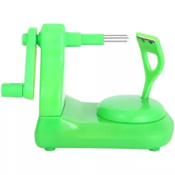 Ручной инструмент для чистки яблок, многофункциональный, 16X14X10 см, пластиковые ручки для бутылок, чистка яблок зелёный