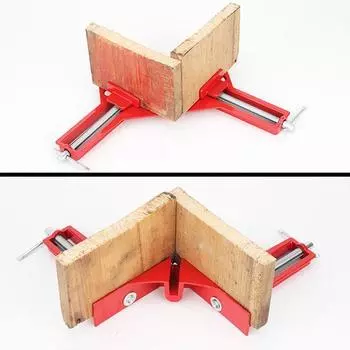 Ручной инструмент для деревообработки, многофункциональный зажим под прямым углом 90 градусов, угловой зажим для фоторамки, угловой зажим, угловой держатель красный