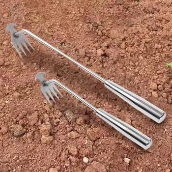 Ручной инструмент для прополки с длинной ручкой, нержавеющая полированная поверхность с антипригарным покрытием, многофункциональное удаление сорняков L