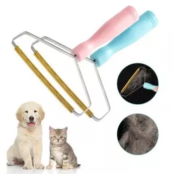 Ручной инструмент для удаления шерсти домашних животных, профессиональный инструмент для чистки диванов и ковров, инструмент для удаления шерсти с собак и кошек синий