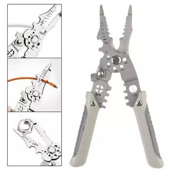 Ручной инструмент для зачистки кабеля Кусачки для проводов Многофункциональные клещи для обжима кабеля Многофункциональные инструменты Инструмент для обжима линии резки Инструмент для зачистки проводов