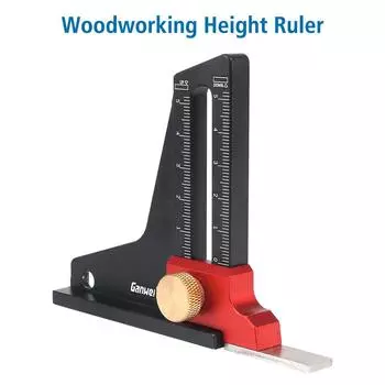 Ручной инструмент, измеритель высоты и глубины, настольная пила, измерительные инструменты, двойная шкала 0-5 см, линейка для деревообработки, регулируемое устройство для обрезки кромок 1 piece
