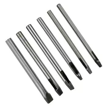 Ручной инструмент пробойник кожаный DIY инструмент овальной формы серебро 45# сталь 6 шт ремень ремешок для часов для мягких материалов абсолютно новый CHINA