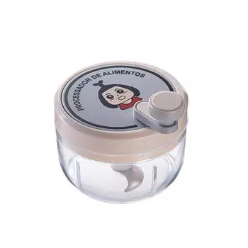 Ручной измельчитель чеснока, 200/400 мл, кухонный комбайн, устойчивое к ржавчине лезвие из нержавеющей стали, легко вращающийся универсальный измельчитель для чеснока, мяса, орехов, овощей 200ML розовый