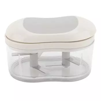 Ручной измельчитель чеснока из нержавеющей стали, портативный ручной пресс для чеснока с контейнером для хранения