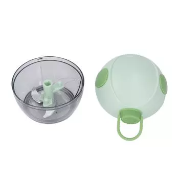 Ручной измельчитель чеснока, многофункциональный мини-чесночница с ручным тяговым шнуром, кухонный комбайн для дома зелёный