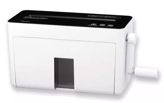 Ручной измельчитель документов Asuka Hand Micro Cut HM05W White, ручное измельчение, большая емкость белый