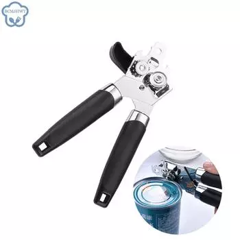 Ручной консервный нож из нержавеющей стали, профессиональный эргономичный открывалка для банок, боковой открывалка для банок, ручные кухонные гаджеты Black