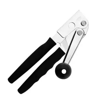 Ручной консервный нож, открывалка для бутылок из нержавеющей стали, прочная, удобная для пожилых людей, кухонные гаджеты чёрный