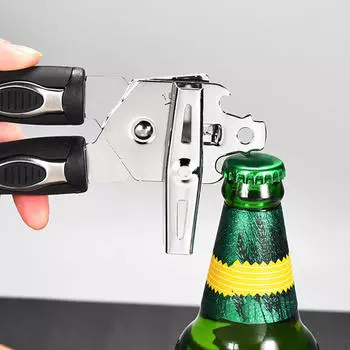 Ручной консервный нож с лезвием, гладким краем, удобной ручкой, многофункциональная бутылка для