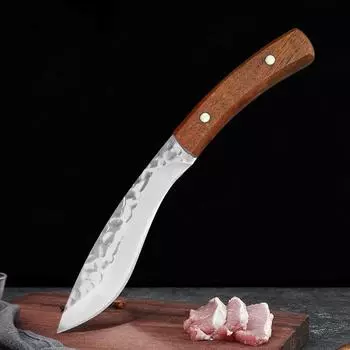 Ручной кованый нож для обвалки, универсальный нож, инструмент для нарезки фруктов и овощей, мясной тесак, нож для разделки мяса, кухонный нож из нержавеющей стали