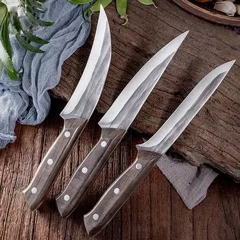 Ручной кованый нож для обвалки, высокоуглеродистая сталь, крючок для ананаса, ножи, кухонные инструменты с ножнами Style 1