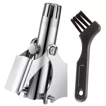 Ручной круглый лезвие для рта, мужской триммер для волос в носу, нержавеющая сталь, мини-портативный инструмент для удаления волос в носу и бровях, машинка для стрижки волос, моющаяся бритва