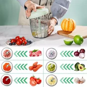 Ручной кухонный комбайн многоцелевой измельчитель овощей резак для чеснока орехов лука портативный