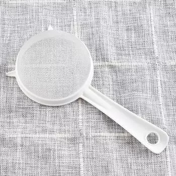 Ручной кухонный сетчатый экран для муки, пластиковое сито для чая Large белый