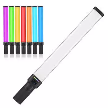 Ручной ламповый светильник Andoer W270RGB, 20 Вт, RGB-светильник для видео, палочка 2500K9000K, 20 с регулируемой яркостью, освещение сцен EU Plug