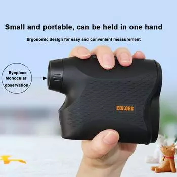 Ручной лазерный дальномер, высокоточный открытый дальномер, телескоп для гольфа, 450 м, лазерный дальномер для альпинизма чёрный