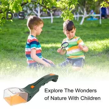 Ручной ловец для наблюдения за животными с прозрачным окном, бесконтактный, быстросъемный, для исследования природы, для ловли мелких животных, пауков, пчел, детей и взрослых A