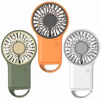 Ручной маленький вентилятор Мини Портативный крючок USB зарядка Настольный офисный студенческий летний обогреватель Бесшумный ручной вентилятор белый