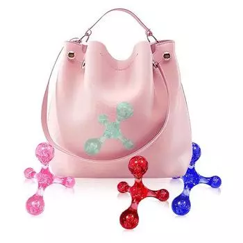 Ручной массаж небольших плеч, шеи, спины, подошвенных точек, ручной роликовый массаж с цилиндрическим шариком красный