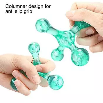 Ручной массажер для всего тела, 4-х ножная точка давления, глубокая боль в тканях, восстановление мышц, физиотерапия, инструмент для массажа плеч, рук, шеи, спины и ног розовый