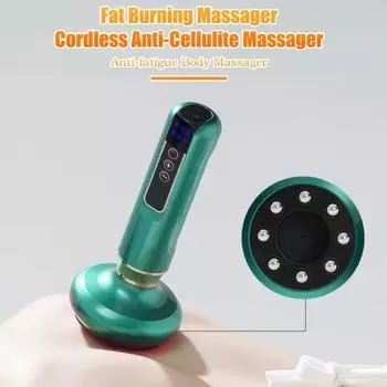 Ручной массажер от целлюлита, машина для коррекции фигуры, регулируемая, простая в использовании, компактная, перезаряжаемая серый