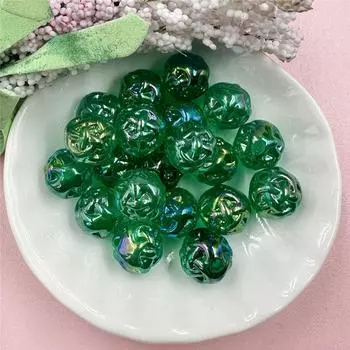 Ручной материал круглые бусины акрил для ожерелья серьги изготовление подвесок изготовление ювелирных изделий 20 шт с отверстием желе цветной сахар кулон аксессуары разноцветный