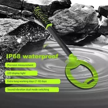 Ручной металлоискатель, высокая точность, IP68, водонепроницаемый, 3 режима, регулируемый, перезаряжаемый, портативный подводный металлоискатель оранжевый