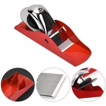 Ручной мини-инструмент для снятия заусенцев, рубанок для резки дерева, портативный ручной рубанок для плотника красный