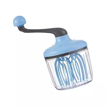 Ручной миксер для яиц с насадками для смешивания Венчик для яиц Эффективный миксер для яиц для универсального использования в кулинарии и выпечке синий