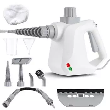 Ручной многофункциональный натуральный паровой очиститель под давлением с 9 аксессуарами для дома, портативный UK plug жёлтый