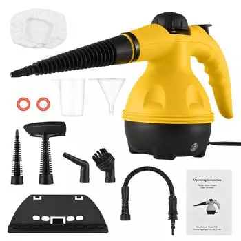 Ручной многофункциональный паровой очиститель под давлением с 9 аксессуарами для дома 1000 Вт EU Plug
