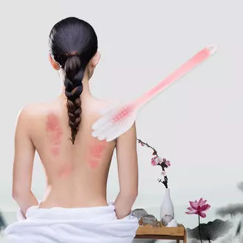 Ручной молоток для спины, массажер с подвесным отверстием, портативный меридиан, пластина для массажа тела для 31x6.8cm Pink