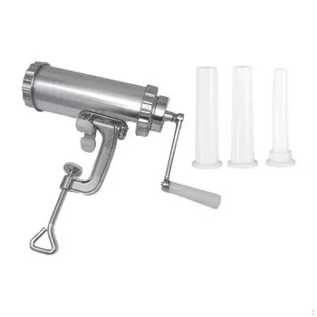 Ручной наполнитель для колбас с 3 насадками, мясорубка для собак Short Tubes Set