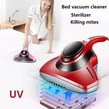 Ручной небольшой бытовой пылесос с функцией уничтожения клещей УФ-излучением и функцией стерилизации, машина для удаления клещей Mite eliminator розовый