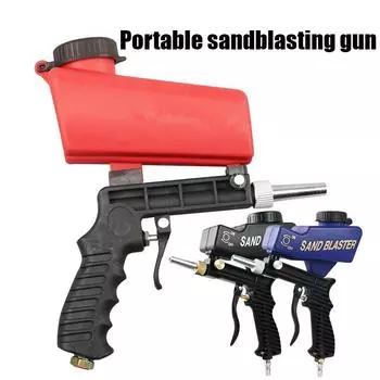 Ручной небольшой пневматический пескоструйный пистолет Портативный пневматический пескоструйный пистолет Аксессуары для электроинструментов красный