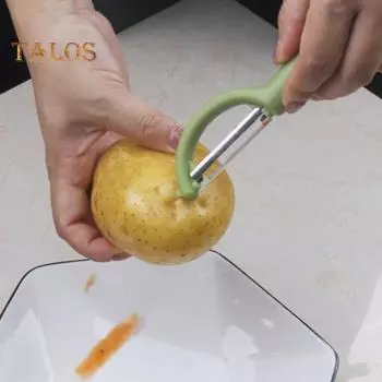 Ручной нож для очистки P-образной кожуры, пищевой удобный домашний ресторан, огурец, груша, пилинг для ежедневного использования серый