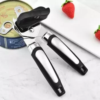 Ручной открывалка Эргономичная ручка Открытая крышка Процесс гальваники Практичный противоскользящий инструмент для открывания бутылок 3-в-1 Кухонный гаджет черный белый