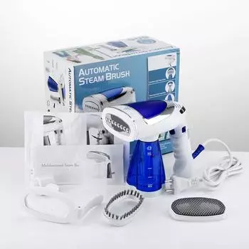 Ручной отпариватель для одежды, бытовой паровой утюг для ткани, 250 мл, мини-портативный складной быстрый нагрев для глажки одежды, средство для удаления морщин с 3 щетками EU белый